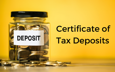 Certificate of Tax Deposits Update