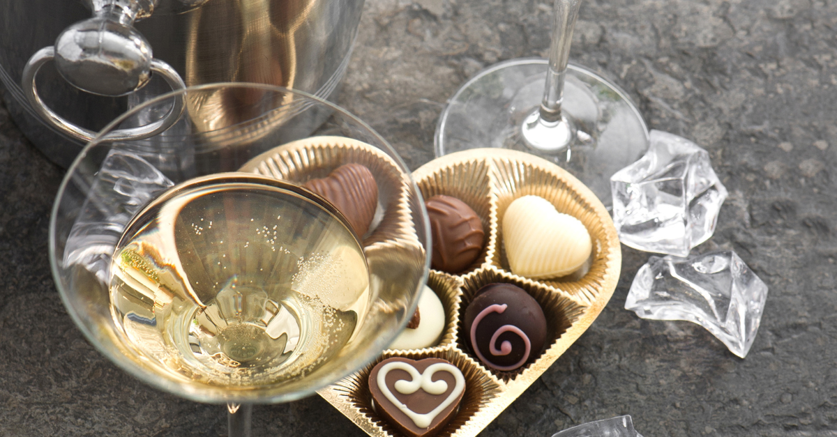 champagne and chocolates